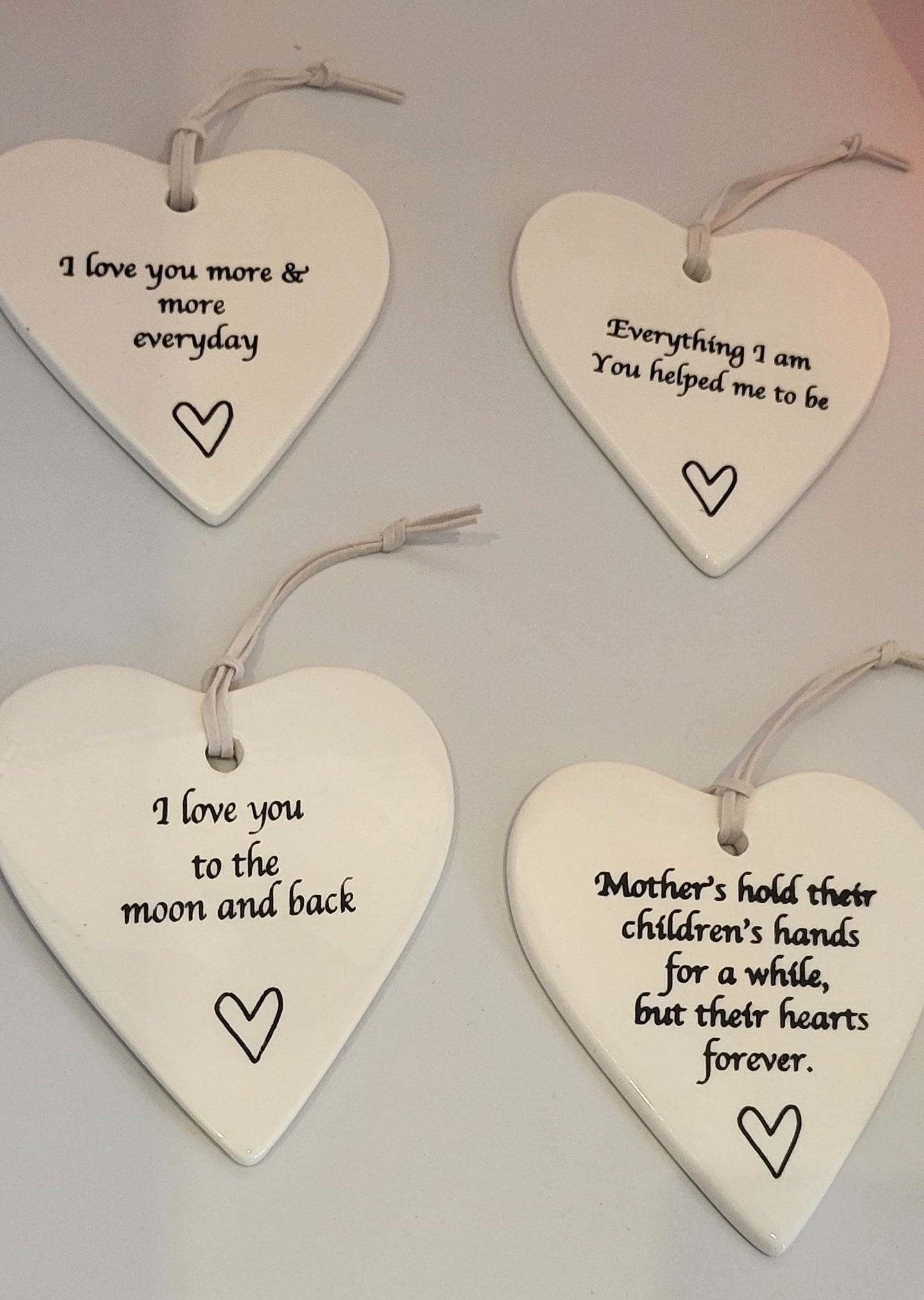 Hanging Ceramic  Hearts